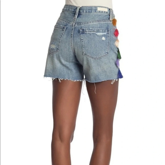 Blank NYC • NWT Tassel High Waisted Denim Shorts - Picture 3 of 8